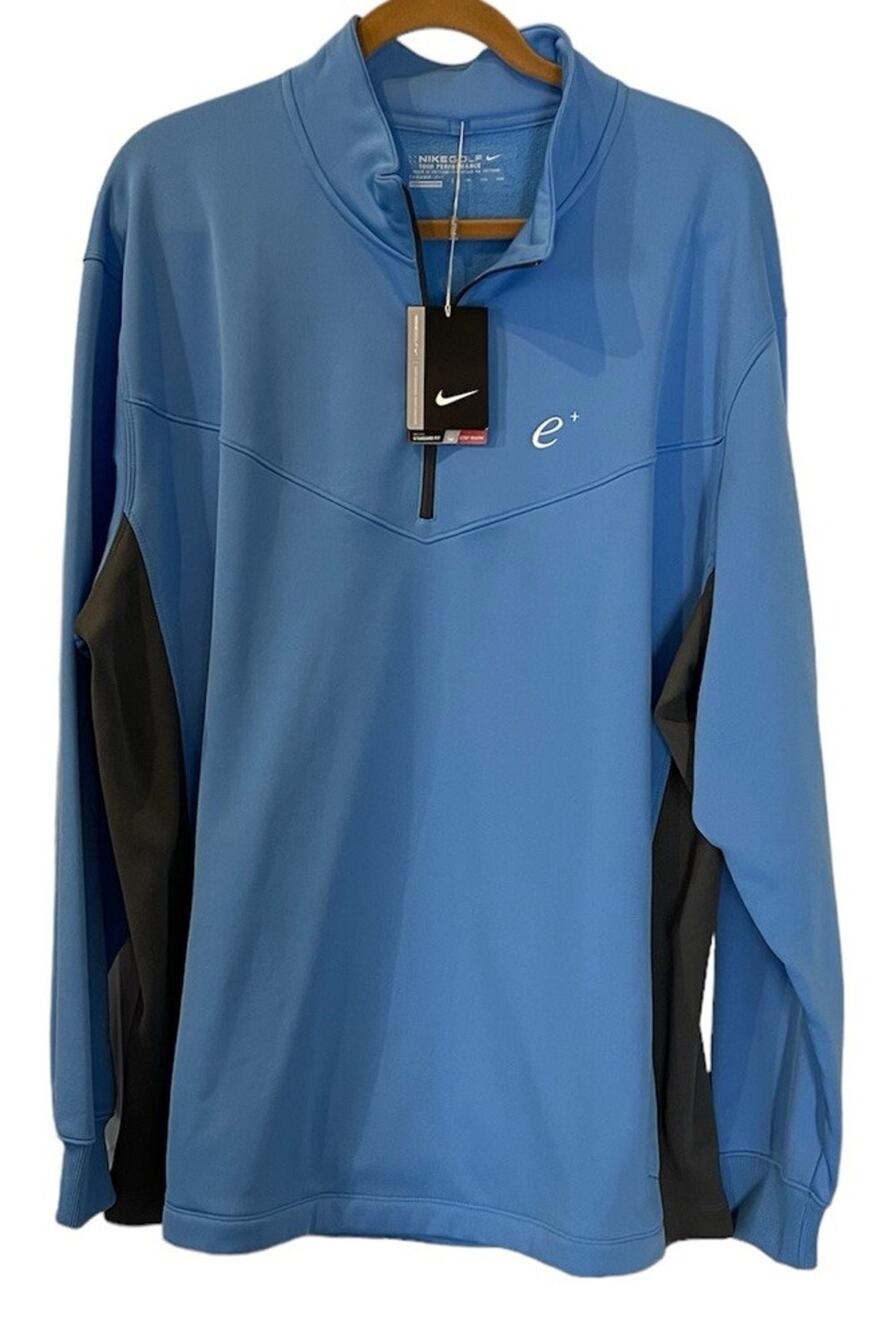 NIKE GOLF Fit 1/4 Zip Pullover Fleece Tour Performance Blue Mens 2XL NWT